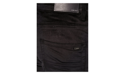Velour Skinny Stack Denim Jeans "Black" MDS086 001
