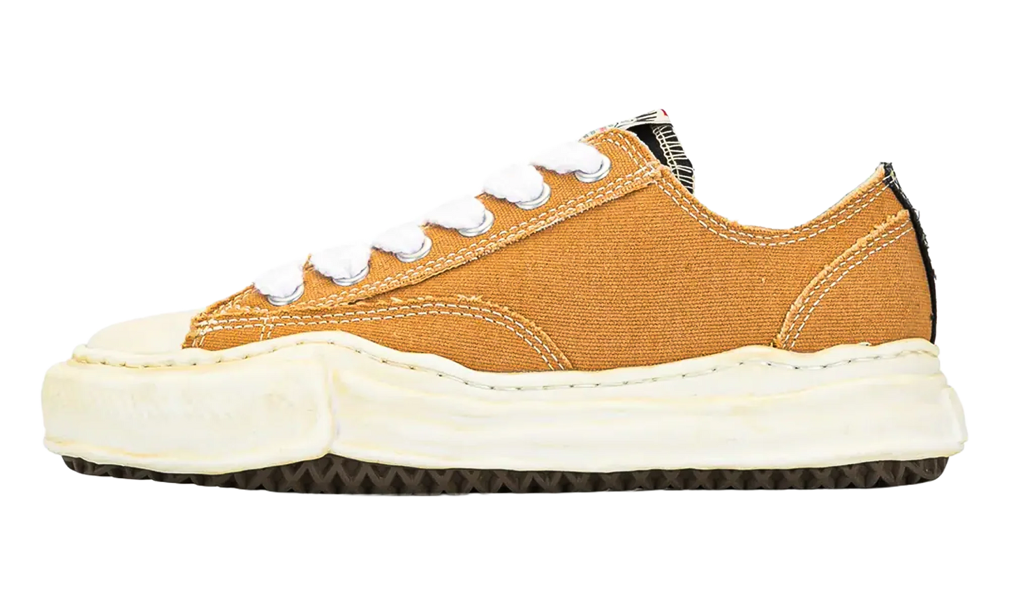Peterson OG Sole Overdyed Canvas Low "Yellow Green Mismatched" A05FW728 YEL