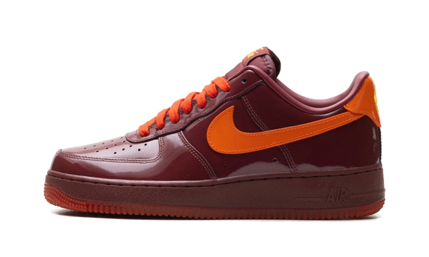 Air Force 1 Low "Patent Leather Dark Team Red Safety Orange" IO4489 601