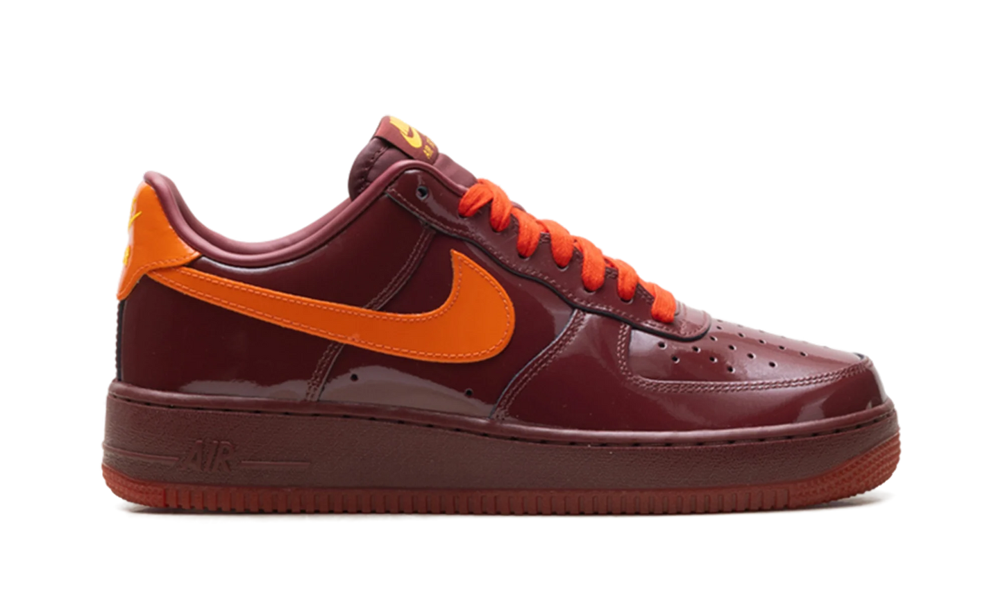Air Force 1 Low "Patent Leather Dark Team Red Safety Orange" IO4489 601