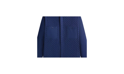 Lattice Floral Long-Sleeve Apollo Shirt "Cave" KHM032068 5032