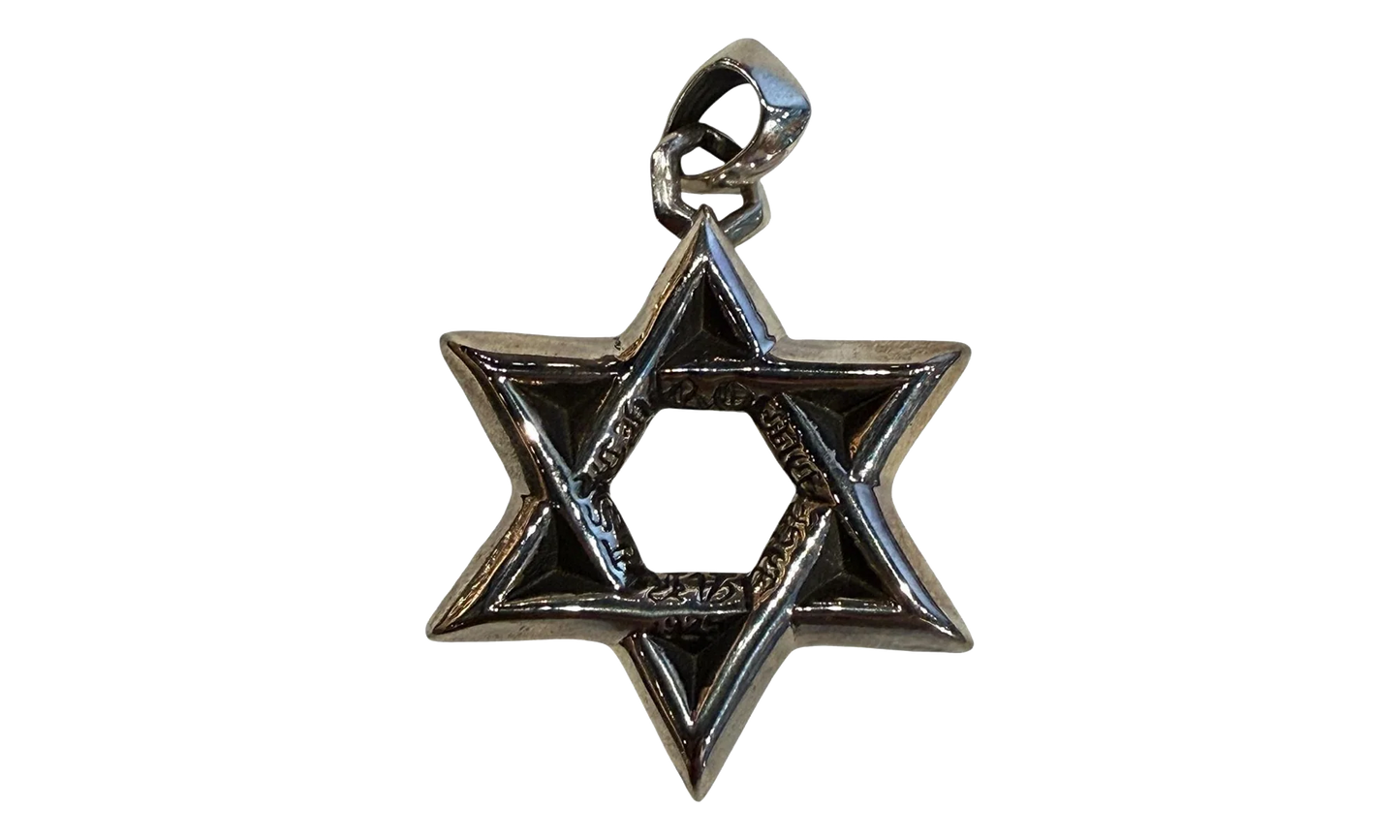 Large Star of David Pendant "Silver" CHRM1040