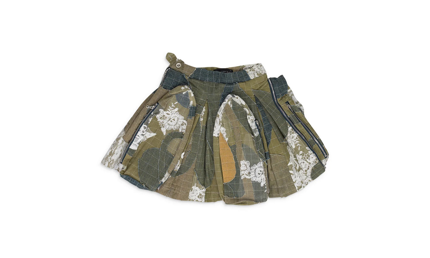 WINDOW POCKET CARGO MAXI SKIRT "BLUE" 3120130009SS24