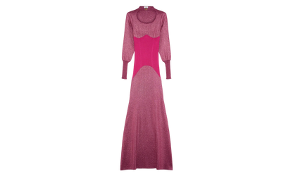 FINE RIB MIDI DRESS "FUCHSIA" RW DR0037 K007 H22 59