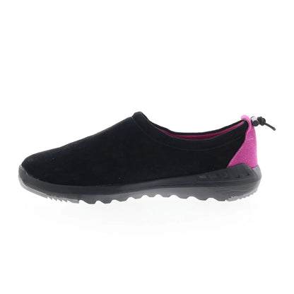 Bearpaw Jack 2919W-011 Womens Black Suede Slip On Lifestyle Sneakers Shoes