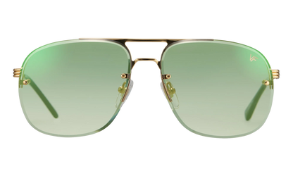 Snatch Bevel Rimless Drill Mount 18KT "Yellow Gold / Pastel Green Gradient Flash Gold" DMSN2 0003 48C3