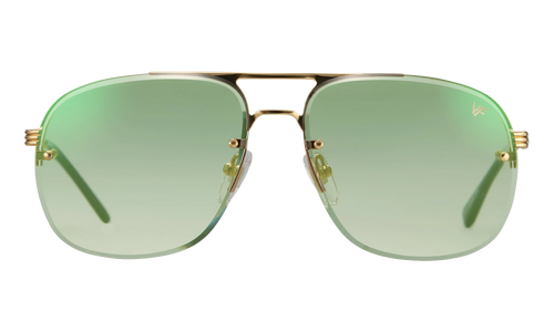 Snatch Bevel Rimless Drill Mount 18KT "Yellow Gold / Pastel Green Gradient Flash Gold" DMSN2 0003 48C3