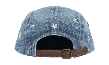 Stars Studded Denim Camp Cap "SS26 - Washed Indigo" SU27258