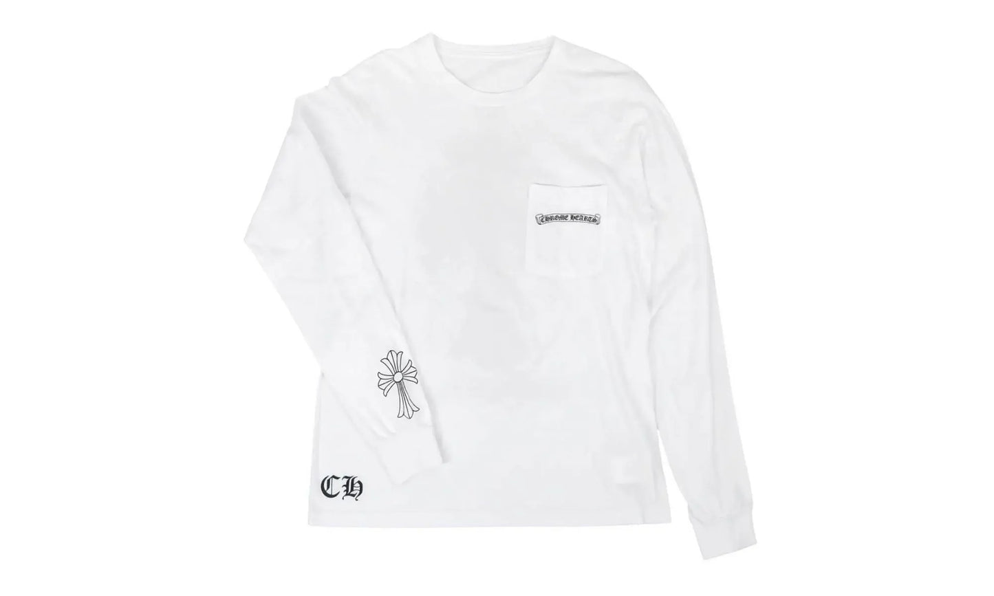 Cemetery Cross Longsleeve T-Shirt "White" CHRM0698