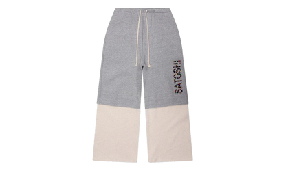 Double Layer Studded Sweatpant "Heather White" SAT005