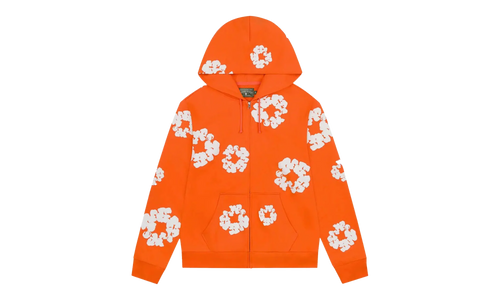 Cotton Wreath Zip Hoodie "Orange" DT452
