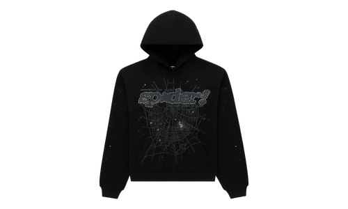 Rhinestone Punk V2 Hoodie "Black" SP5der337
