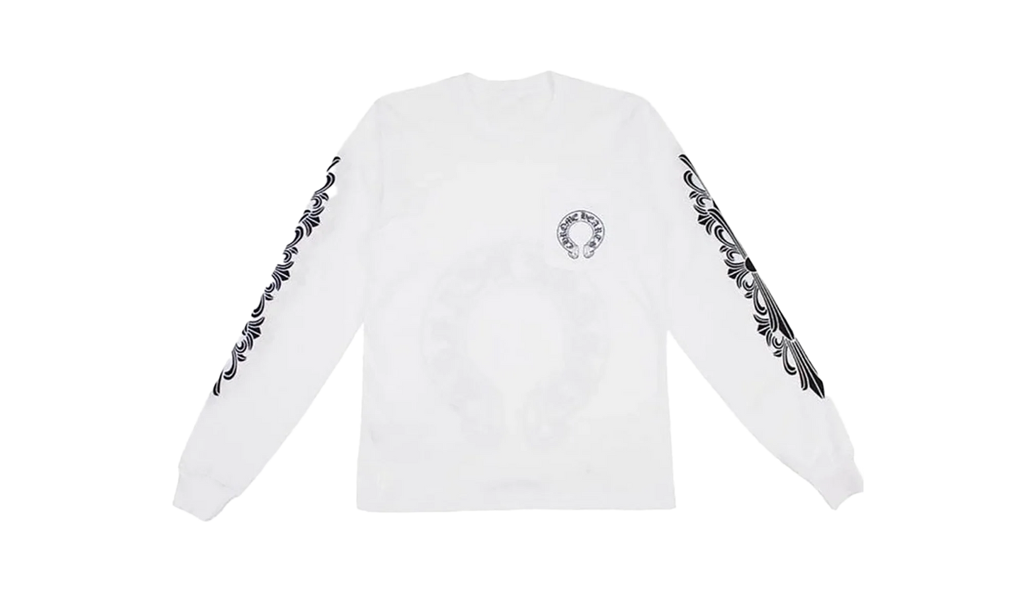 Floral Horseshoe L/S T-shirt "White" CHRM0055