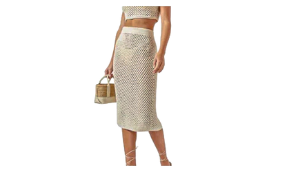 Rhea Midi Skirt "Beige" KITH43