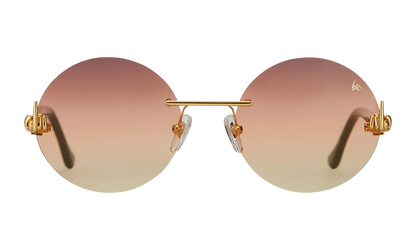 508 Rimless Drill Mount F.U. Edition 24KT "Yellow Gold / Black / Brown Triple Gradient" DMMF2 0007 16T5