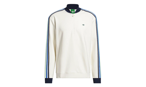 Originals 3-Stripes 1/4 Zip Sweatshirt "Chalk White / Night Indigo" KB8629