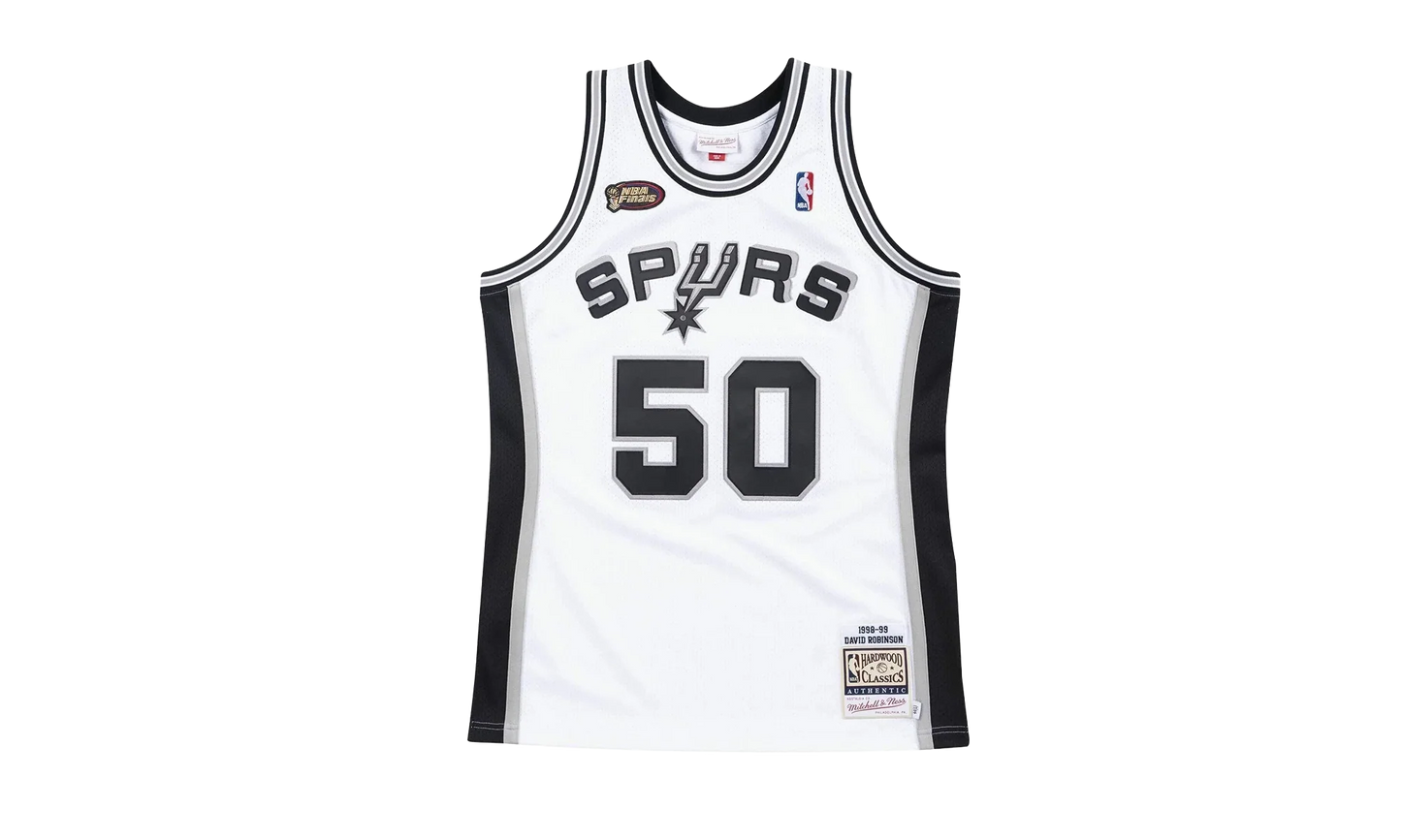 NBA David Robinson Authentic Jersey "1998 San Antonio Spurs - White" AJY4EL18028 SASWHIT98DRB