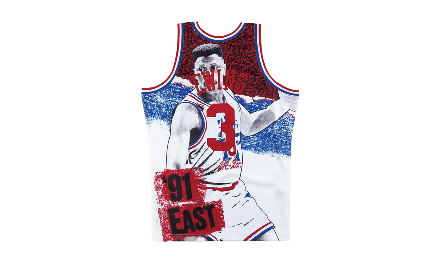 NBA Sublimated Patrick Ewing Swingman Jersey "1991 All Star East - White" SMJYNG18428 ASEWHIT91PEW