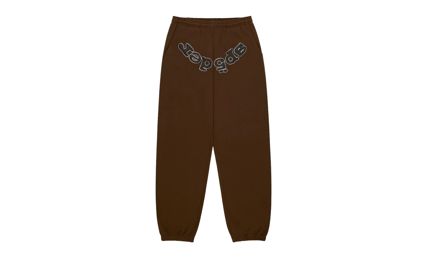 Rhinestone OG Logo Sweatpants "Brown" SP5der305