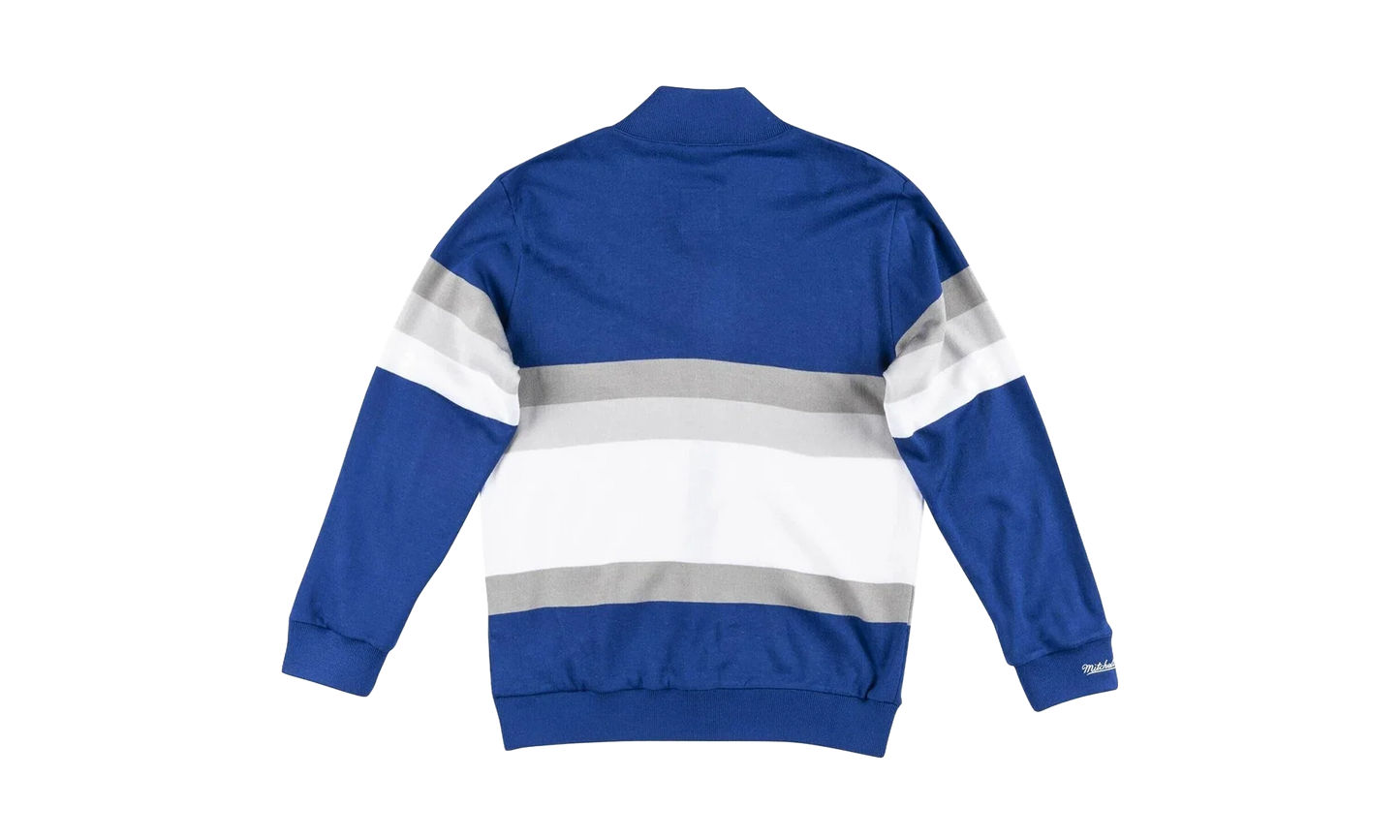 MLB Front Stripe Full Zip Sweater "Los Angeles Dodgers - Royal" SWTRAJ18024 LADROYA