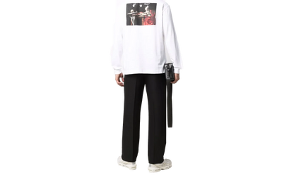 Caravaggio Paint Skate Long-Sleeve Tee "White / Black" OMAB064C99JER0050110