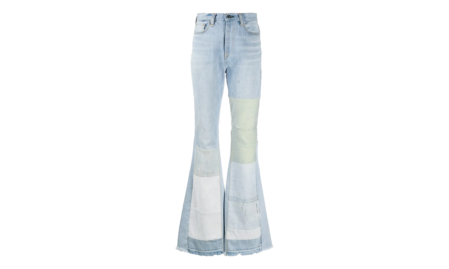 Reconstructed Flare Jeans Patch "Multi Indigo" Y0W01405RD MUI