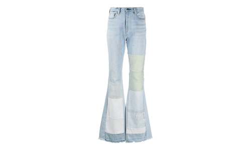 Reconstructed Flare Jeans Patch "Multi Indigo" Y0W01405RD MUI