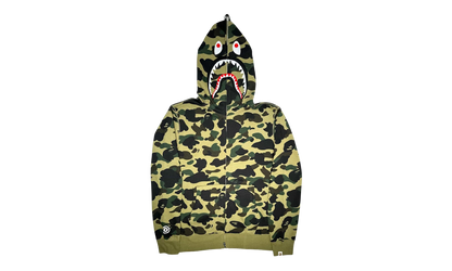 ABC Camo Shark Full Zip Up Hoodie "Green" 001ZPI201004M