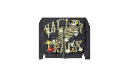 Midnight Garden Zip Up Hoodie "Black" FAU1N9ZS