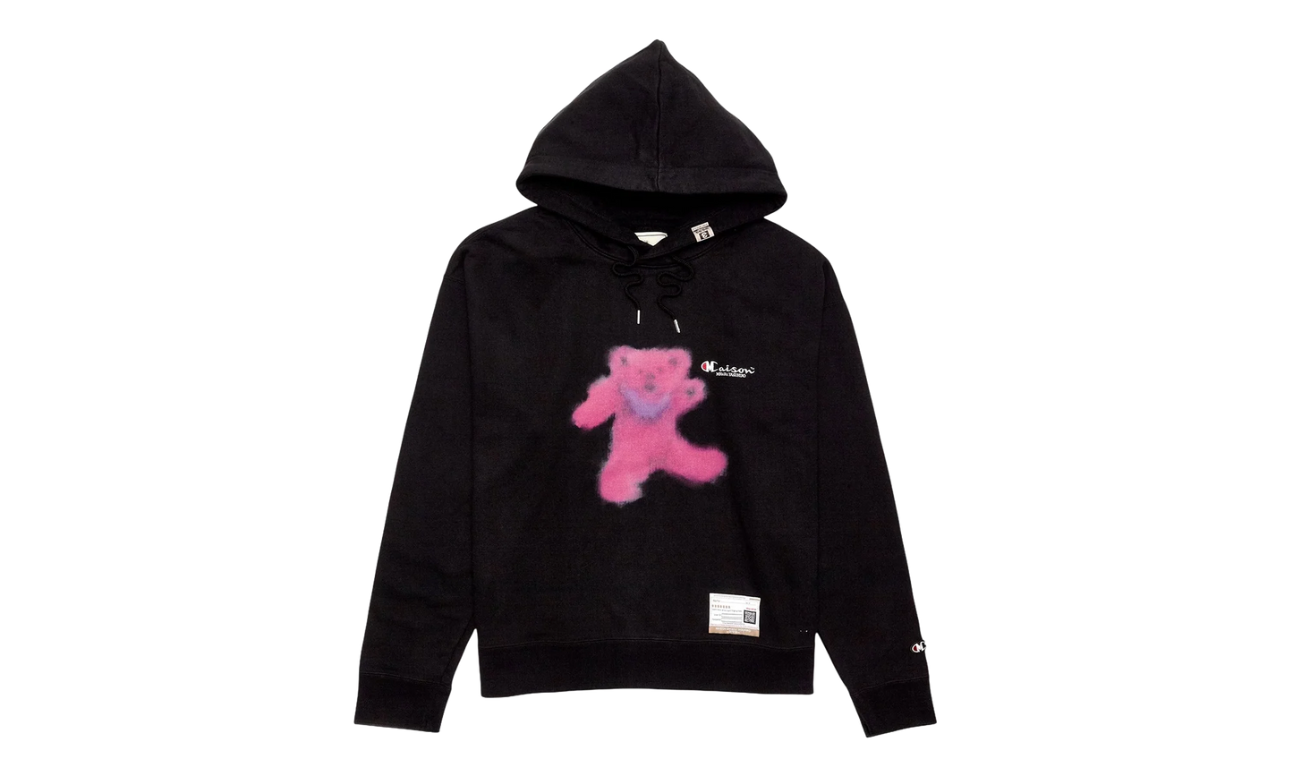 MMY x Champion Teddy Bear Logo Hooded Sweatshirt "Black Pink Multi" A09HD712 BLACK