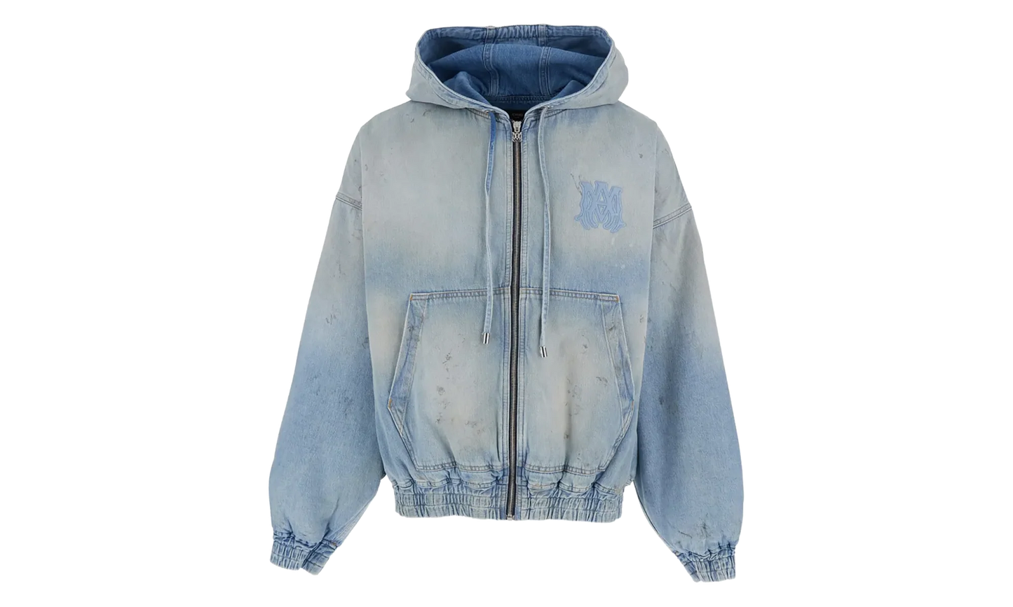 MA Denim Zip Hoodie "Perfect Antique Indigo" AMOUJA1037 543