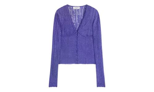 LONG-SLEEVE KNIT CARDIGAN "BLUE" RW CA0001 K034 E24 224