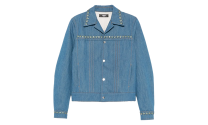 Crystal Pleated Cadet Jacket "Retro Indigo" AMDNJT1004 RETR