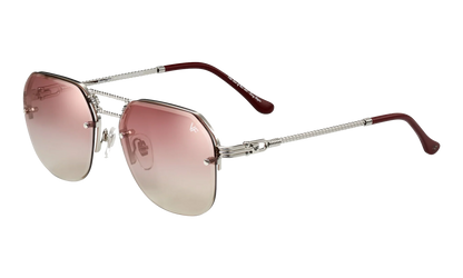 CEO Bevel Rimless Drill Mount 18KT "White Gold / Pastel Red Gradient Flash Silver" DMCE2 0010 48B2