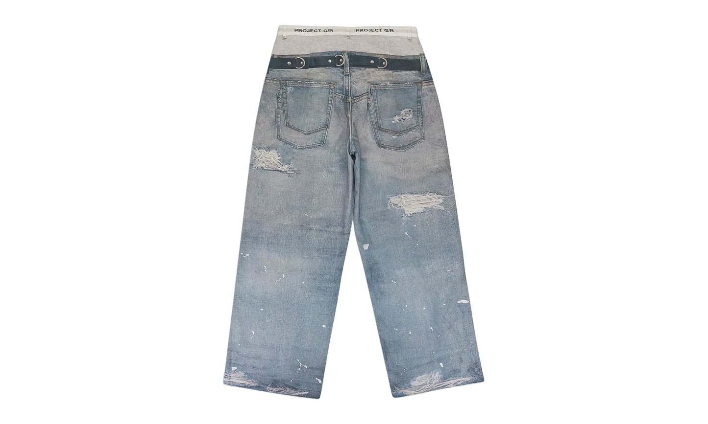 Trompe-Loeil Denim Jeans "Blue" PGR XJNS 0002
