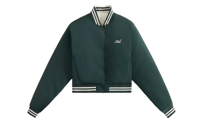 Landry II Cropped Satin Bomber Jacket WMNS "Dark Green" KITH120