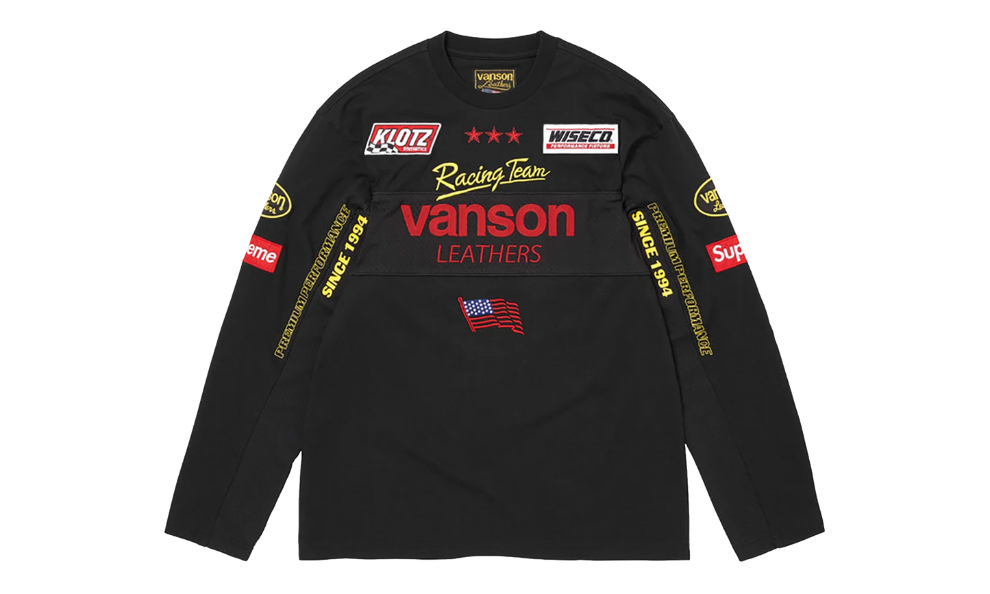 Vanson Leathers® L/S Top "SS26 - Black" SU27022