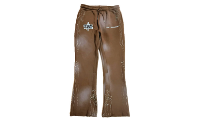 Rhinestone Sweatpants "Brown" RET027