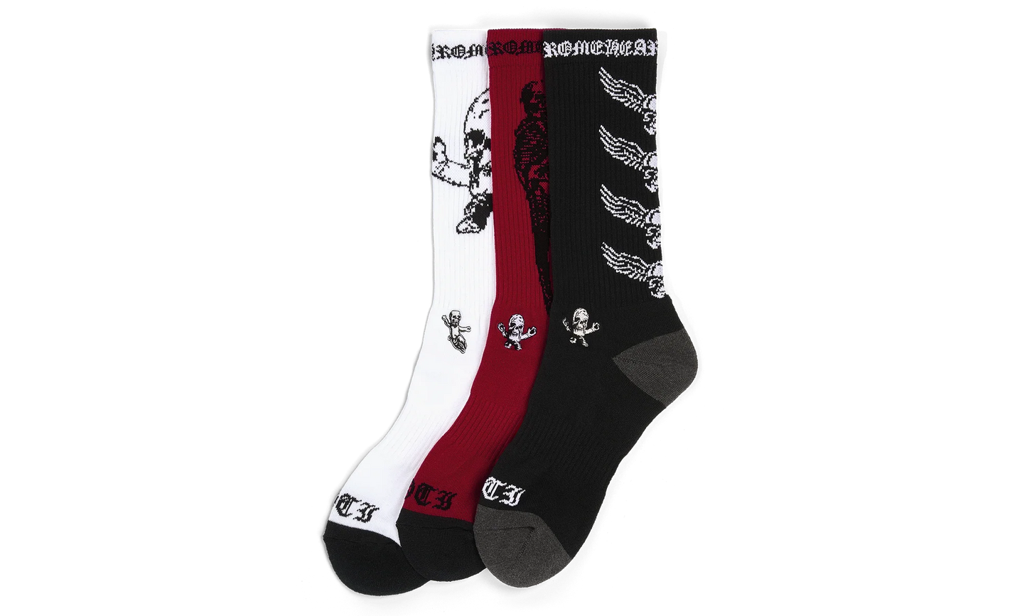 FOTI SOCKS "Multi - Black, White, Red" CHRM0796