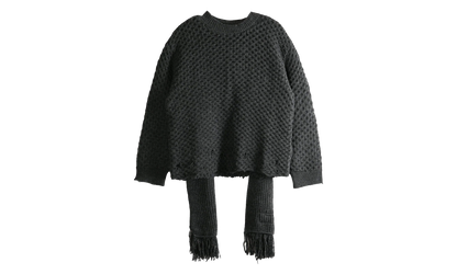 Knit Scarf "Dark Grey Melange" S52HL0049 M13132 855M