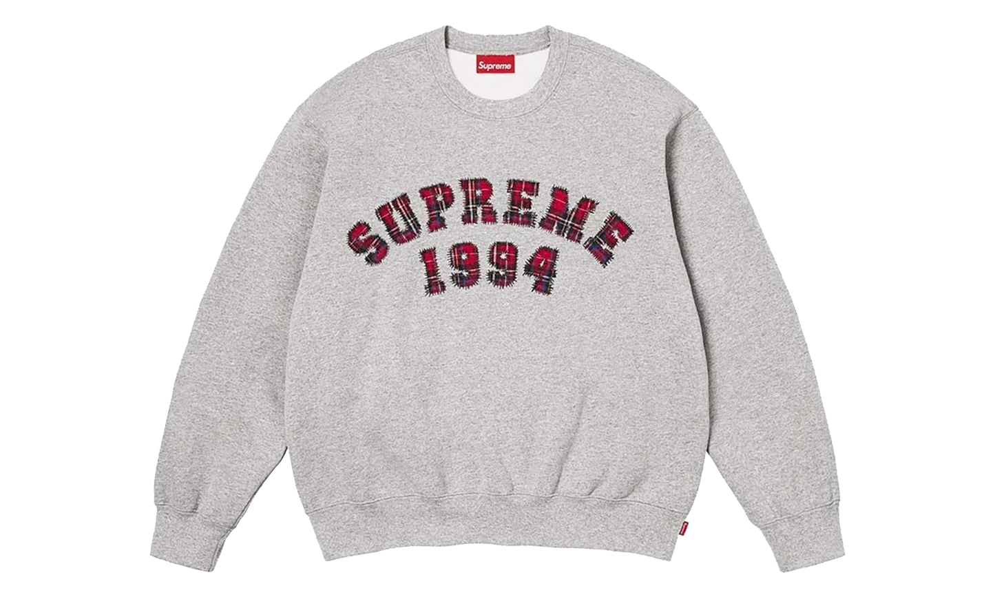 Plaid Arc Crewneck "SS26 - heather grey" SU27410