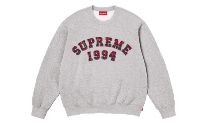 Plaid Arc Crewneck "SS26 - heather grey" SU27410