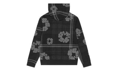 Plaid Cotton Wreath Zip Hoodie "Black" DT390