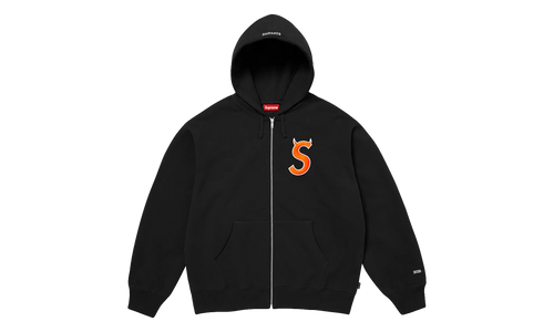 Devil S Logo Zip Up Hooded Sweatshirt "SS26 -Black" SU27314