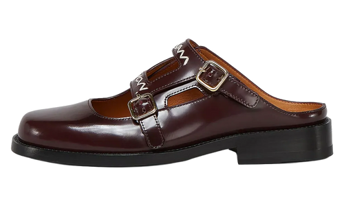 Double Buckle Sabot Loafer WMNS "Brown" SBMS010202 PS679 00R90