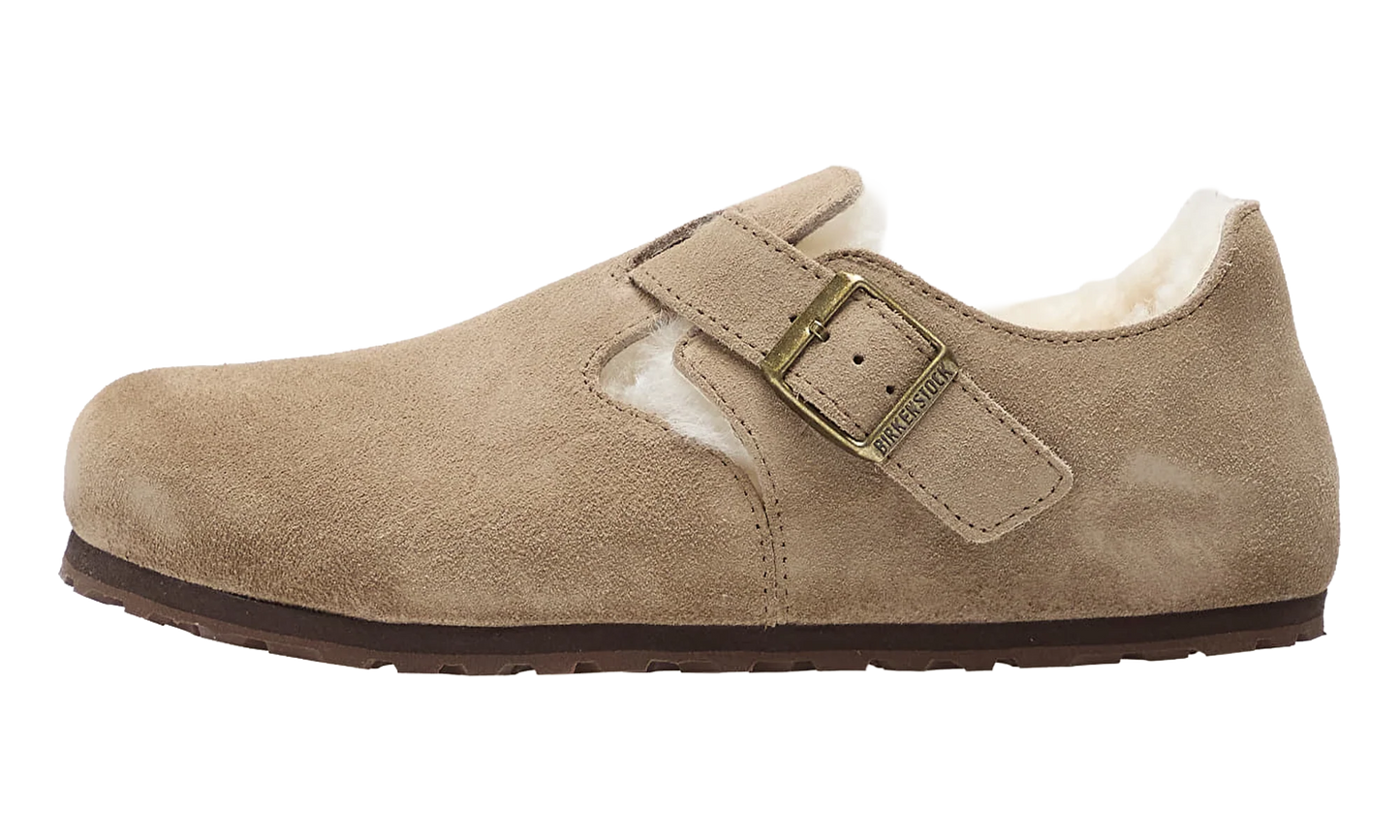 London Shearling Suede Leather "Taupe - Narrow Fit" 1028470