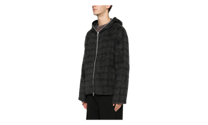 Full Zip Hoodie "Fuzzed Plum Check" M2266FF