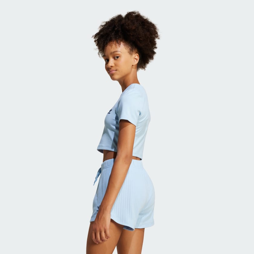 Kids' adidas Ribbed Crop Tee Kids