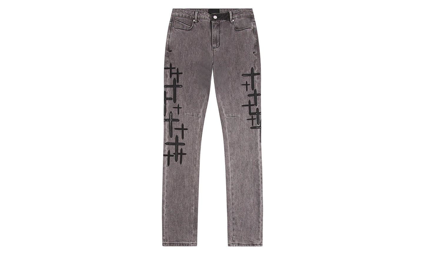 Bryant Clouded Mist Cross Patch Denim "Grey" MDGDD1149