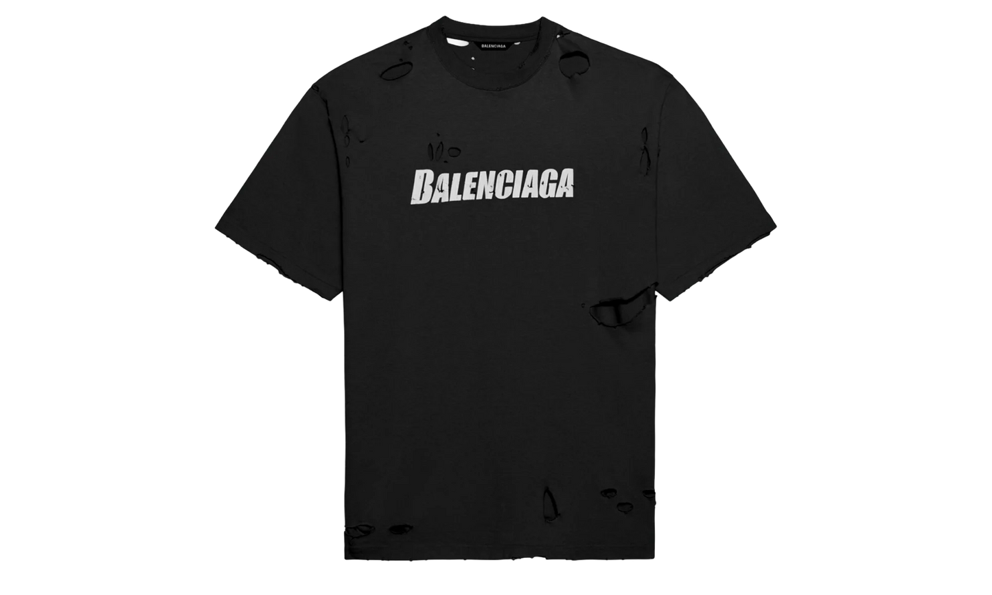 Destroyed Caps Logo Short Sleeve Tee "Black" 651795TKVB81070